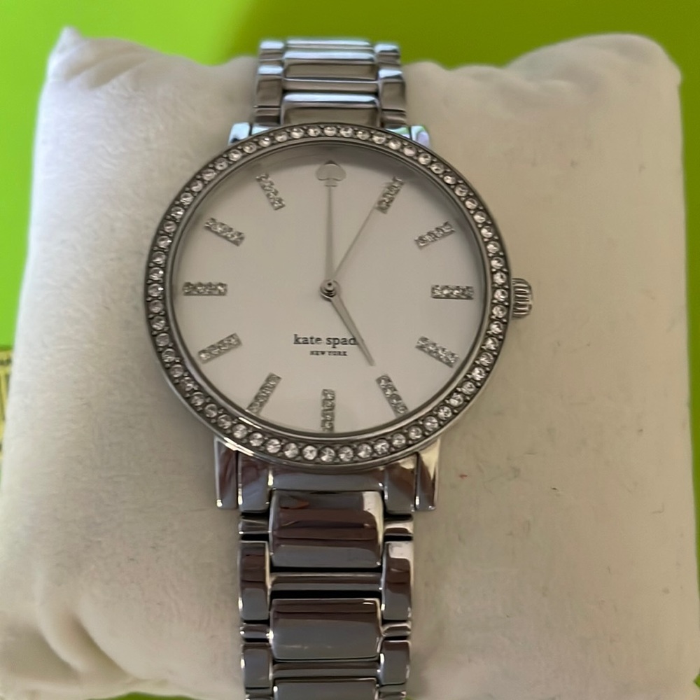 Kate Spade silver and crystal watch.